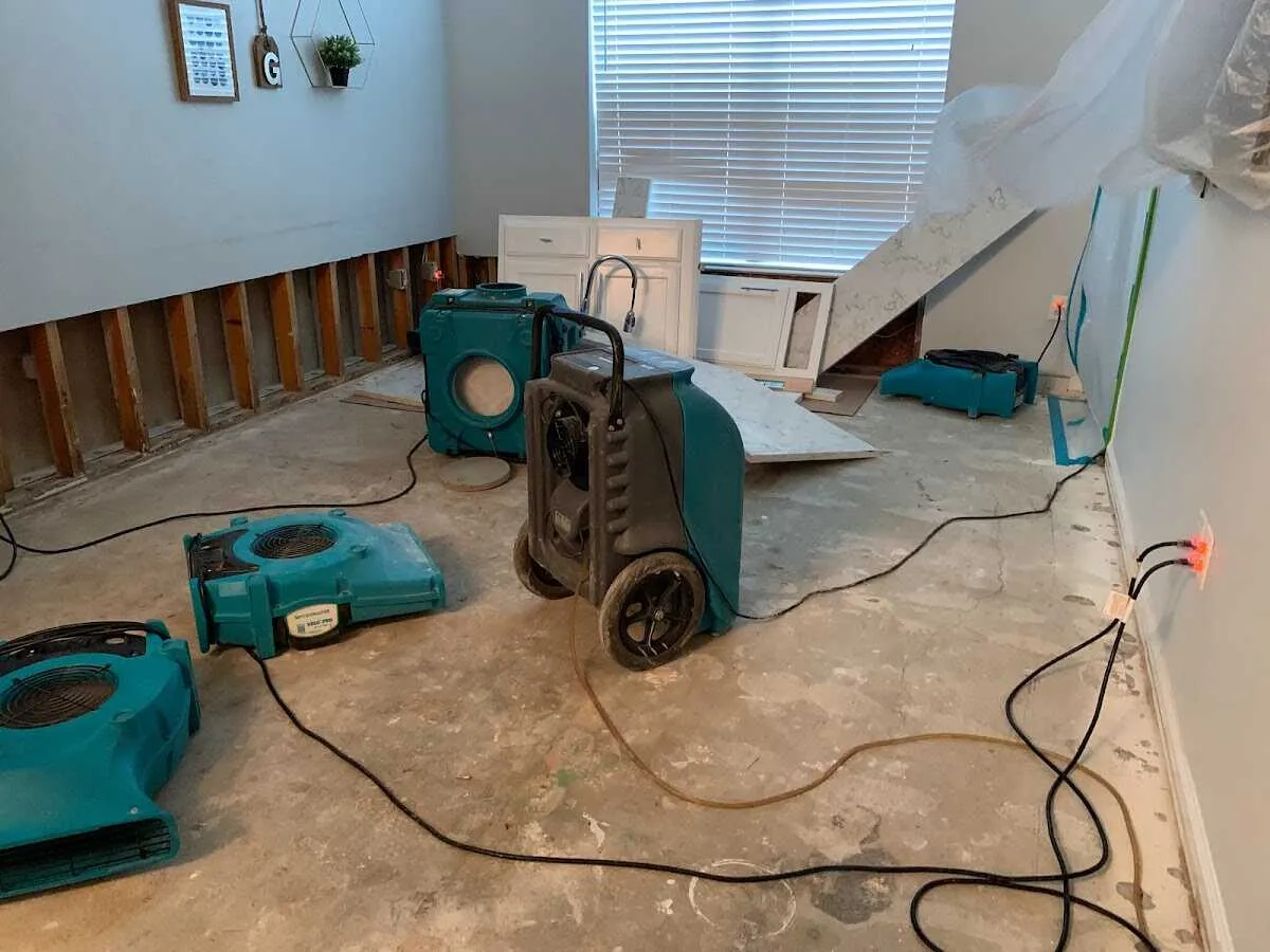 Dehumidifier in flood-cut room for Water Extraction & Removal in Lewisboro
